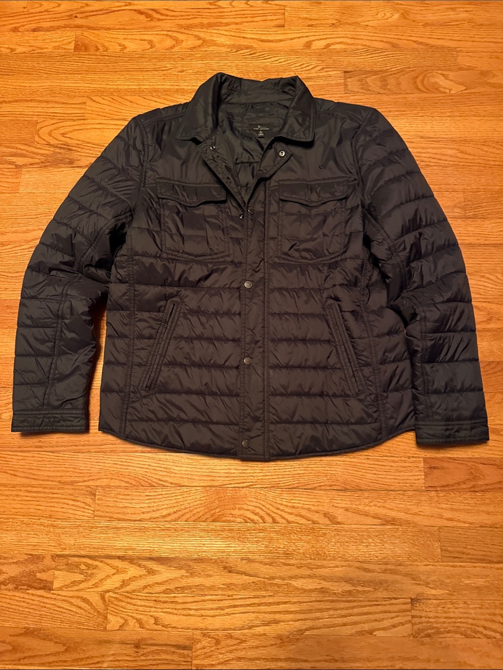 Mens Quilted Lightweight Marc Anthony Puffer Jacket - Black
